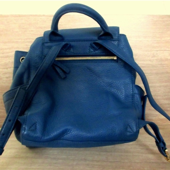 TORY BURCH Thea Mini Leather Backpack Navy Blue - Picture 3 of 7